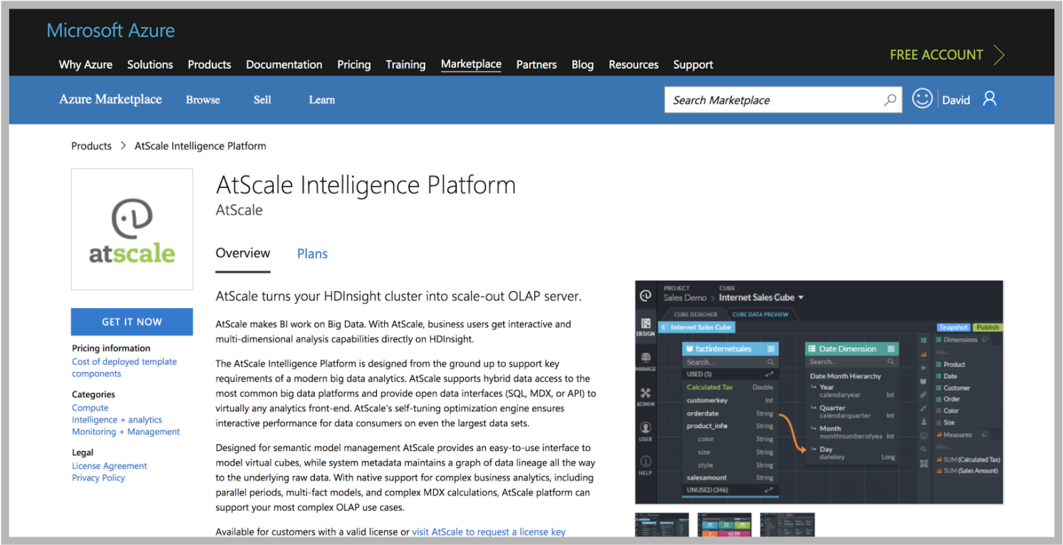 AtScale Azure Marketplace